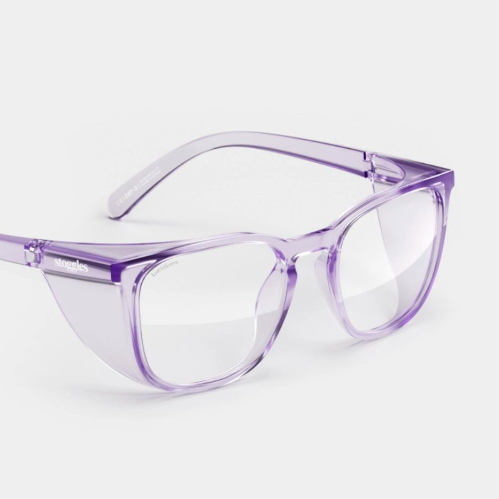 Stoggles Square Safety Glasses (Small, Lilac)